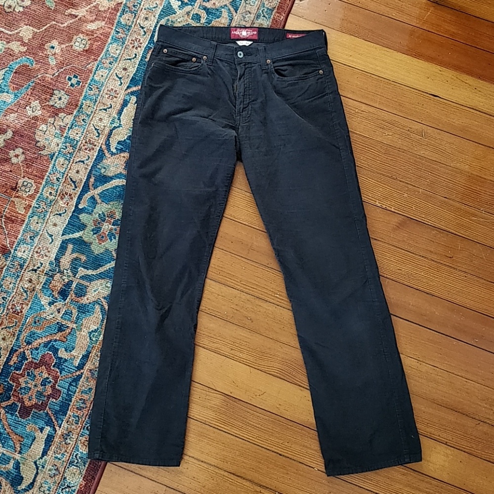 Lucky Brand 361 Vintage Straight Corduroys, Black